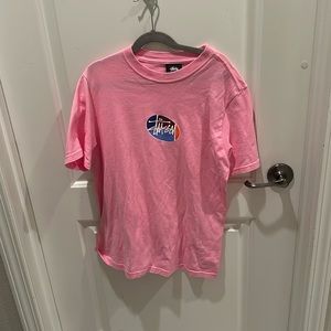 pink stussy tee